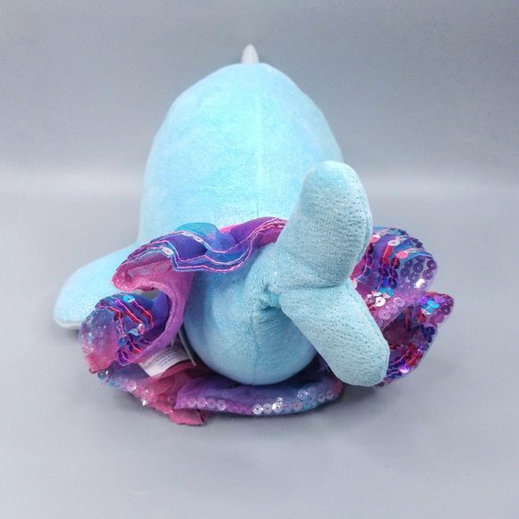 Build A Bear BAB Narwhal Whale Tutu Plush Blue 17" - Picture 6 of 11